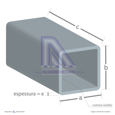 Tubo Quadrado Diversas Medidas